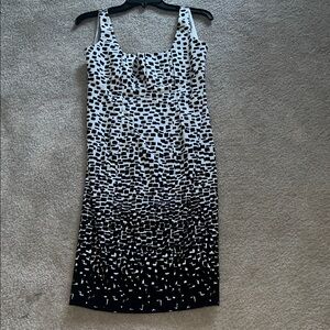 Calvin Klein Monochrome Geometric Midi Dress